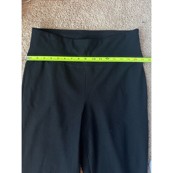 Eileen Fisher Stretch Crepe Pants Straight Leg Womens Medium Black - Picture 5 of 6